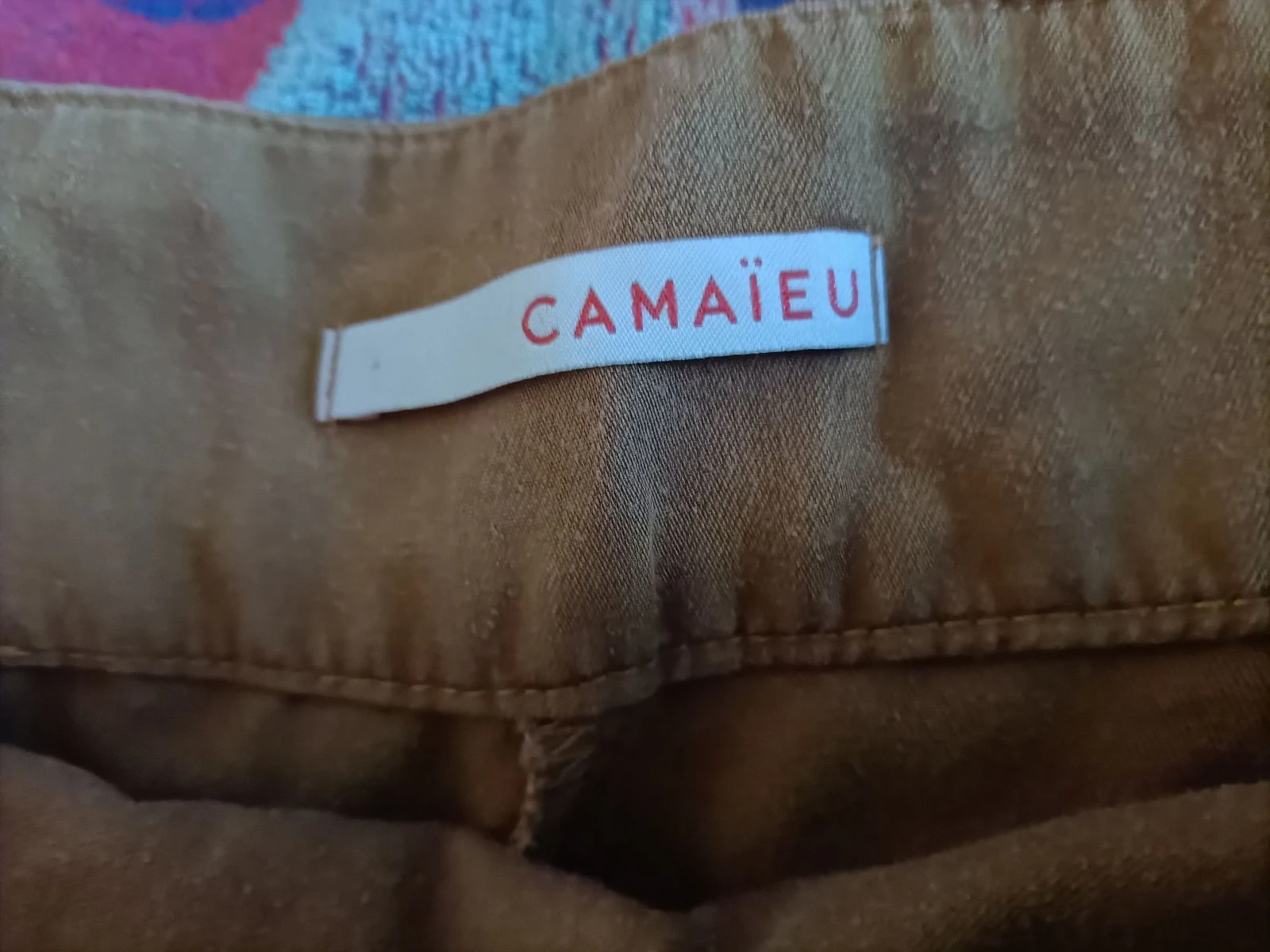 Brown/camel fluid shorts with tie belt Camaïeu - Size 42 – photo 3